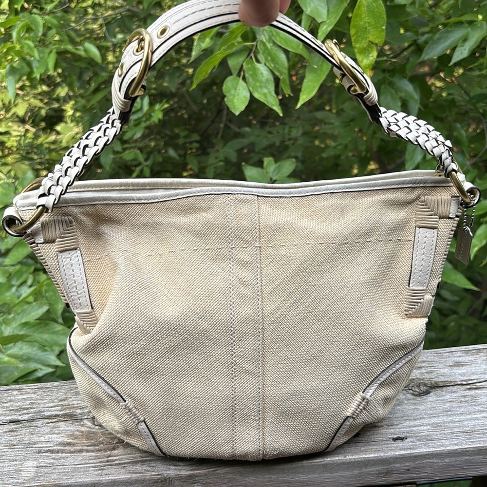Coach Vintage Beige Braided Boho Bag